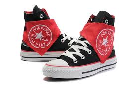Black And Red Converse High Tops Pin By Trends End Fashion Boutique On Converse Ation High Converse Shoes Womens All Star Shoes Converse