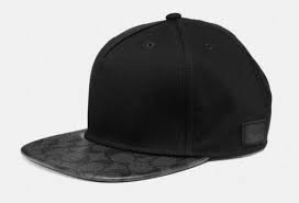Coach F86476 Mens Flat Brim Signature Pvc Charcoal Black Hat Cap 85 Ebay Link Black Charcoal Hats Coach