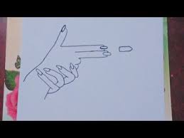 رسم يد مسدس shooting hand youtube easy drawings drawings male sketch