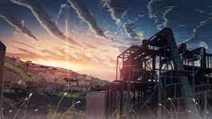 Anime Sky Wallpapers Art Image Nature View Night Sunset Animewallpapers Beautiful Latar Belakang Anime Wallpaper Anime Fotografi Alam