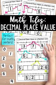 Math Tiles Decimal Place Value On A Number Line Teacher Thrive In 2020 Place Value With Decimals Number Line Teaching Place Values