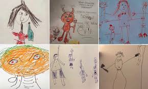 Kids are funny little beings for a number of reasons, and their questionable drawing ability is just one of them. Hilarious Pictures Reveal Innocent Kids Drawings And They Have No Idea How Rude They Are Daily Mail Online