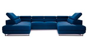 Exklusive wohnlandschaft im außergewöhnlichen design von sofa dreams. Elegante Design Wohnlandschaft U Form Bettfunktion Premium Klasse Modern Stil Textil Stoff Blau Polster Ecksofa Eckcouch Sofa Couch Eck Garnitur Bei Jv Mobel