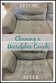 A Few Months Back One Of Our Good Friends Got New Living Room Furniture And Was Selling Their O Microfiber Couch Cleaning Microfiber Couch Diy Furniture Couch