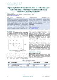 Over 100,000 tonnes of pharmaceutical products are consumed globally every year (24% in europe). Pdf Spectrophotometric Determination Of Trifluoperazine Hydrochloride In Pharmaceutical Preparations By Oxidative Coupling Reaction