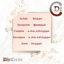 Learn English Vocabulary With Tamil Meaning Di 2020