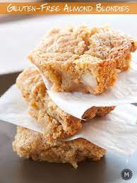 Almond Blondies Recipe Gluten Free Macheesmo Recipe Almond Recipes Blondies Recipe Baking With Almond Flour