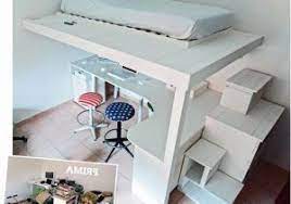 Sono i dettagli a rendere unico questo letto a soppalco: Letto A Soppalco Ikea Impressionante Costruire Un Letto A Soppalco Fai Da Te Con Scrivania Dedicata Letto A Soppalco Ikea Idee Per La Stanza Da Letto