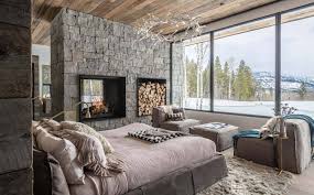 Silver grey bedroom ideas and photos. Exquisite Mountain Modern Home Overlooking The Teton Mountain Range