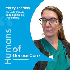 ⭐ Meet Verity Thomas, Prostate Cancer Specialist Nurse ⭐ Verity has been  with GenesisCare for the past two years and is a registered nurse. She has  completed a Post Graduate Certificate in