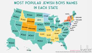Explore baby boy names with mama natural. This Map Shows The Most Popular Jewish Baby Boy Names In The Us Kveller