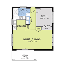 Granny flat plans are everywhere on the net, but as i have described in my previous page on this subject, 60sqm is a maximum area (except act and wa) so a one bedroom kit is about all that will legally fit. Allworth Homes Granny Flats Smart Space 8 1 Bedroom Allworth Homes
