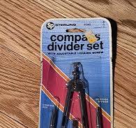 Vintage FACTORY SEALED Sterling Compass Divider Set No. 645 NOS