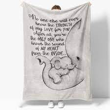 If you're stuck on what gift to give, try paying attention to comments she's made in passing. Blanket Gift Ideas For Mom Thoughtful First Mothers Day Gifts Ideas Baby Elephant Gift Ideas For Expecting Mothers Unique Gift Idea For Mom To Be Sweet Family Gift