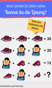 Hier findet ihr nun die lösungen der übungen und aufgaben zu linearen gleichungen. Was Fur Ein Symbolen Salat Kannst Du Das Ratsel Losen Logik Ratsel Denksportaufgaben Mathe Ratsel