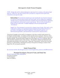 Research Study Protocol Template
