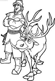 Kristoff Sven Deer Coloring Page In 2020 Frozen Coloring Pages Frozen Coloring Deer Coloring Pages