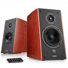Edifier Powered Bluetooth Bookshelf Speakers R2000db Wood The Home Depot In 2020 Bookshelf Speakers Powered Speakers Best Powered Speakers