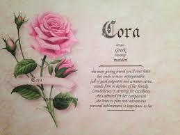 Cora First Name Meaning Art Print Name By Inspirationsbypam More Designs Available At Www Etsy Com Shop Inspir Names With Meaning First Name Meaning Grace Name