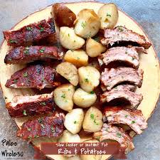 So i came home with 2 racks of baby back ribs on 3 separate occasions. Slow Cooker Instant Pot Ribs Potatoes Paleo Whole30 Fit Slow Cooker Queen