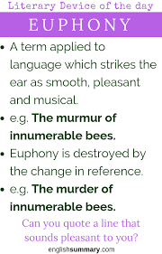 Euphony Literary Definition Writing Words Teaching Literature English Writing Skills