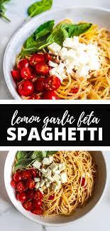 Lemon And Feta Spaghetti The Twin Cooking Project By Sheenam Muskaan Recipe Quick Pasta Recipes Vegetarian Pasta Recipes Easy Vegetarian Pasta Recipes