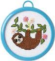 This pattern is at 18 count and translates to aida fabric at a final size of 5 w x 5 7/8 h ( 90w x 106h stitches) with 3 colors coded in. Bucilla Cross Stitch Kits