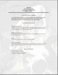 Construction Laborer Resume Examples Samples Free Edit With Word
