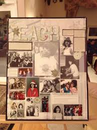 Make A Memory Board Out Of Family Scrapbook Materials Memory Collage Memory Board