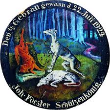 Scheibe des Schützenkönigs Johannes Förster - Kulturerbe Niedersachsen