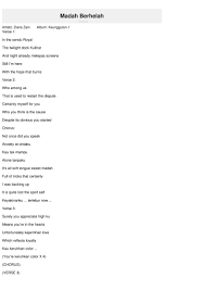 E itu semua lembut lidah. Madah Berhelah Lyrics Ziana Zain