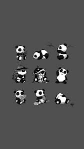 Black And White Cute Baby Panda Drawing Large Png 423 750 Cute Panda Wallpaper Panda Wallpapers Panda Wallpaper Iphone