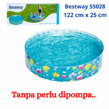 Bestway kolam renang anak mandi bola 51008 102 x 25cm ocean life pool rp 69.949 (16) intex three ring pool 58924np kolam renang anak rp 77.000. Jual Kolam Renang Bestway Lazada Co Id