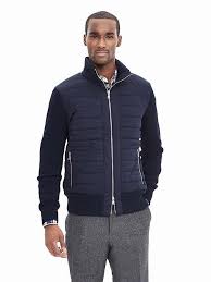 Navy Quilted Zip Jacket Banana Republic Jackets Mens Jackets Men Sweater