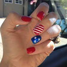 However, you can achieve the same look on short nails by adjusting the size of the design or space between. 45 Easy And Patriotic 4th Of July Nail Designs 2021 Guide