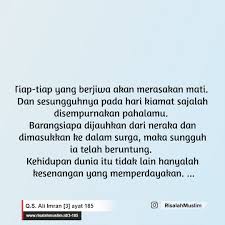Quran surat ali imran ayat 185. Surah Ali Imran Ayat 185 Qs 3 185 Tafsir Alquran Surah Nomor 3 Ayat 185