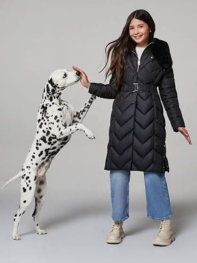 Buy Lipsy Black Shower Resistant Midweight Longline Quilted Belted Puffer Coat (5-16yrs) from Next Pakistan