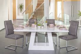 Discover round shape dining table featuring a stylishly varied white marble dining table australia. Urban Deco Milan 160cm White Marble Rectangular Dining Set With Donatella Grey Chairs