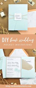 Diy Beach Wedding Pocket Invitation Cards Pockets Design Idea Blog Beach Wedding Invitations Diy Vintage Beach Wedding Invitations Fun Wedding Invitations