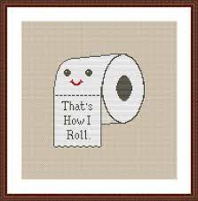 Free stitching pattern creator and generator. Toilet Paper Funny Cross Stitch Pdf Pattern That S How I Roll Funny Cross Stitch Patterns Cross Stitch Cross Stitch Funny