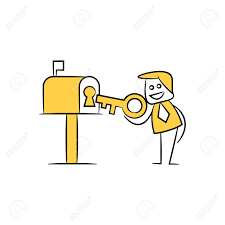 Instruct the user to open their email application on each device one at a time, imputing their email address and. Businessman Holding Key Unlock Mailbox Yellow Stick Figure Royalty Free Cliparts Vectors And Stock Illustration Image 148325360