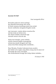 Puisi ibu karya nita pricilia oh ibu. Arti Puisi Sajak Putih Karya Chairil Anwar Kt Puisi