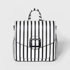 Black And White Striped Backpack Target A New Day Women S Striped Buckle Backpack A New Day White And Black Striped Bag Target Handbag Backpack Target Purse Handbag