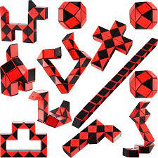 All with just a few twists of your imagination. Set Of 12 Packs Mini Snake Cube 24 Blocks Snake Cube Puzzle Plastic Mini Puzzle Cube Brain Teaser Twist Cube For Party Bag Filler Black Red Color 12 Packs Buy Online In