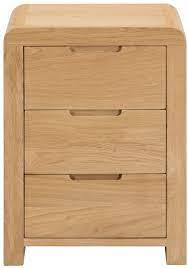 Usually 10 to 20 working days*. Julian Bowen Curve Oak 3 Drawer Bedside Cabinet Cfs Furniture Uk