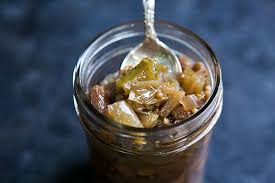 Green Tomato Chutney Green Tomato Relish Simplyrecipes Com Recipe Green Tomato Chutney Recipe Chutney Recipes Tomato Chutney