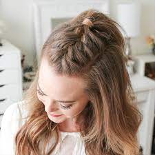 Triple French Braid Double Waterfall Mini Bun Missy Sue Hair Braid Videos Braids For Long Hair Hair Styles
