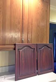 Brown Mahogany Cabinet Transformation Mahogany Cabinets Stained Kitchen Cabinets Staining Cabinets