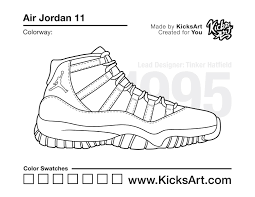 Air jordan 6 coloring page. Air Jordan 11 Sneaker Coloring Page Created By Kicksart