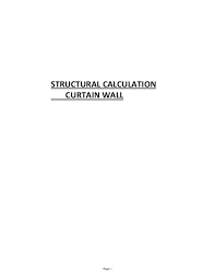 Structural Calculation Curtain Wall Sample Design